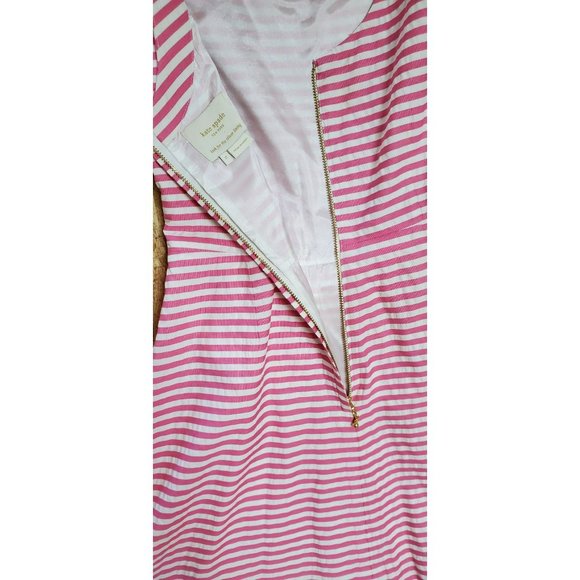 Kate Spade Women's Jillian Barbie Pink Seersucker Sleeveless Dress Size 2 - Picture 3 of 6